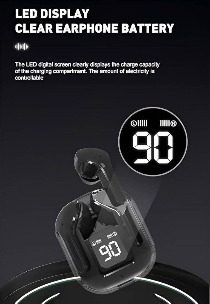 Bluetooth 5.3 Wireless Earbuds with LED Display