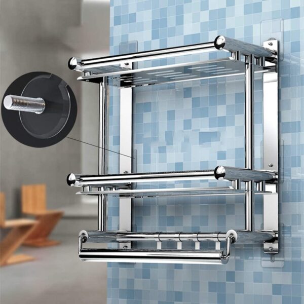 JIALTO 10 Pcs Stainless Steel, PVC, ABS Nail Free Seamless Adhesive Non-Trace No Drilling Installation Hanging, Waterproof Screws Wall Hook (Transparent)