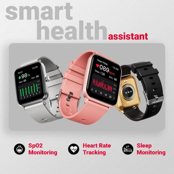 Fire-Boltt Ninja Call Pro Plus Smart Watch 1.83” HD Display, Bluetooth Calling, AI Voice Assistant, 100 Sports Modes, IP67 Waterproof, SpO2 Monitor, Smart Watch for Man & Woman- Pink