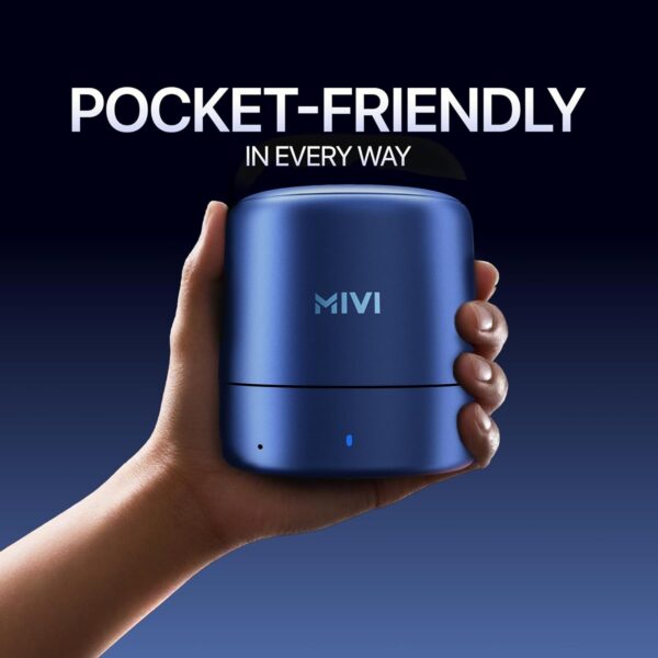 Mivi Play Bluetooth Speakers Wireless with 12 Hours Playtime. Wireless Speaker Made in India with Exceptional Sound Quality, Portable and Built in Mic-Blue