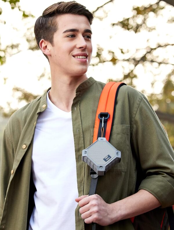 Amazon Basics 5W Bluetooth 5.3 Speaker, Upto 36 Hrs Playtime, True Wireless Technology, Built in Mic, Multiple Connectivity Modes (Rubber, Grey)