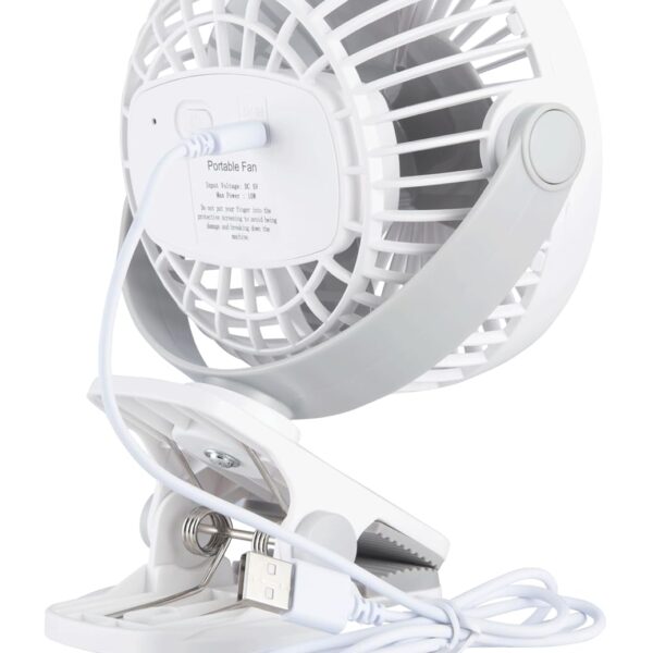 Bajaj Pygmy Mini Fan White – Portable USB Rechargeable Fan