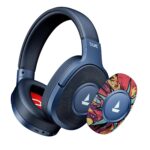 boAt Rockerz Plus 550 Bluetooth Headphones Blue Psyche Front View