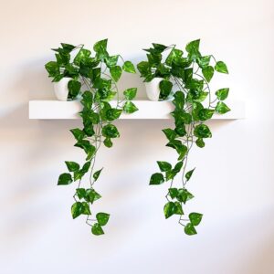 FancyMart Artificial Vine Plants with Pot (Pack of 2) – Natural Look Hanging Decorative Plants for Home & Office Decor (45 cm)