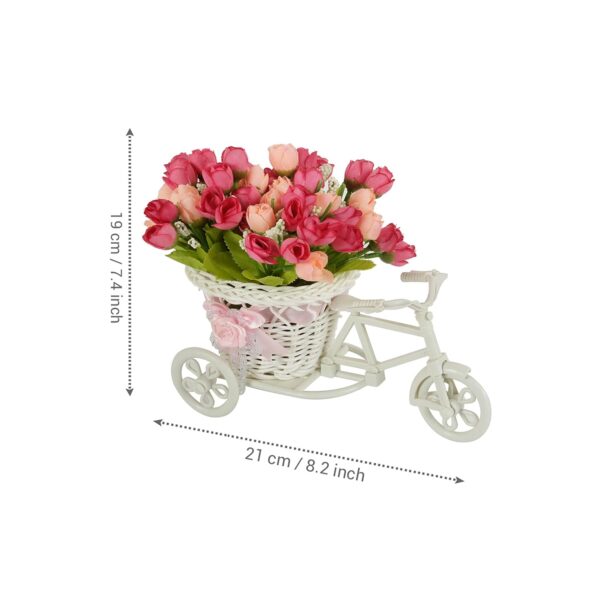 1 Pc Best Cycle Shape Flower Vase with Peonies Home Decor
