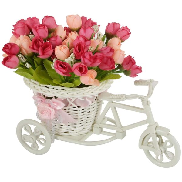 1 Pc Best Cycle Shape Flower Vase with Peonies Home Decor