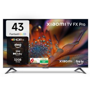 Xiaomi 43 Inch FX Pro QLED 4K Ultra HD Smart Fire TV (L43MB-FPIN) | Dolby Vision | Alexa Voice Remote | Built-in Fire TV