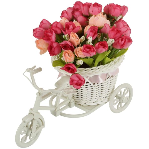 1 Pc Best Cycle Shape Flower Vase with Peonies Home Decor