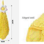 Hand towels with hanging loop for bathroom use soft quick dry multicolor flower design towel set