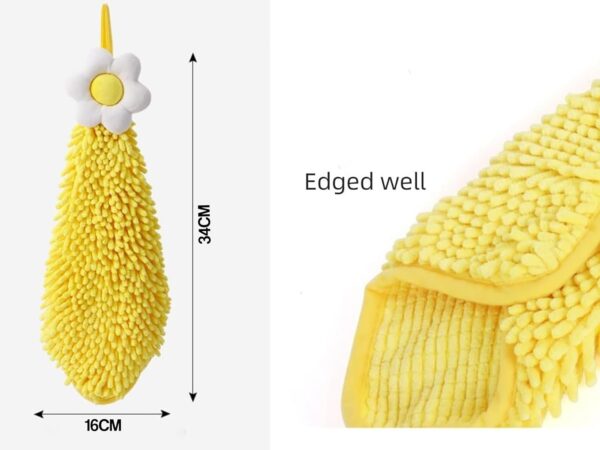 Hand towels with hanging loop for bathroom use soft quick dry multicolor flower design towel set