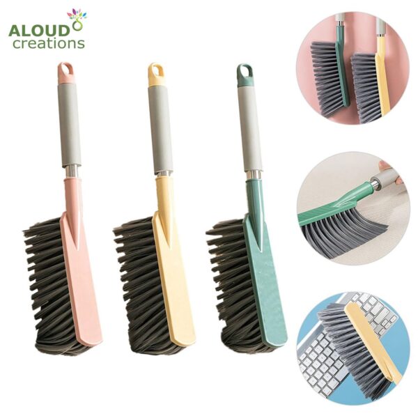 ALOUD CREATIONS Long Bristle Polypropylene Dust Cleaning Brush|Ideal For Carpet Cleaning,Car Seat,Bed,Sofa,Curtains,Mats And Household Upholstery Cleaning|Multicolour|Pack Of 1