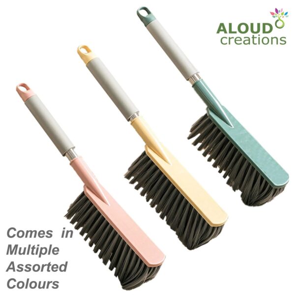 ALOUD CREATIONS Long Bristle Polypropylene Dust Cleaning Brush|Ideal For Carpet Cleaning,Car Seat,Bed,Sofa,Curtains,Mats And Household Upholstery Cleaning|Multicolour|Pack Of 1