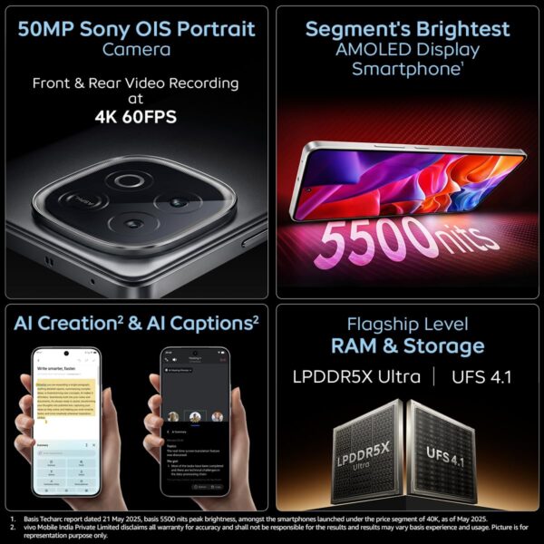 iQOO Neo 10 (Alpine White, 8GB RAM, 256GB Storage) | Segment's Fastest Processor* with Snapdragon 8s Gen 4 & Supercomputing chip Q1 | 120W FlashCharge | Segment's Brightest AMOLED Display