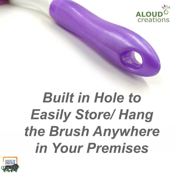 ALOUD CREATIONS Long Bristle Polypropylene Dust Cleaning Brush | Ideal For Carpet Cleaning, Car Seat, Bed, Sofa, Curtains, Mats And Household Upholstery Cleaning | Multicolour | Pack Of 2