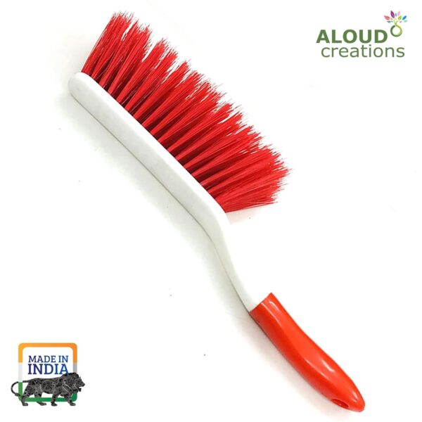 ALOUD CREATIONS Long Bristle Polypropylene Dust Cleaning Brush | Ideal For Carpet Cleaning, Car Seat, Bed, Sofa, Curtains, Mats And Household Upholstery Cleaning | Multicolour | Pack Of 2