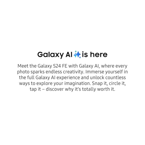 Samsung Galaxy S24 FE 5G AI Smartphone (Blue, 8GB RAM, 128GB Storage)