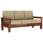 Rosewood cushioned sofa for living room
