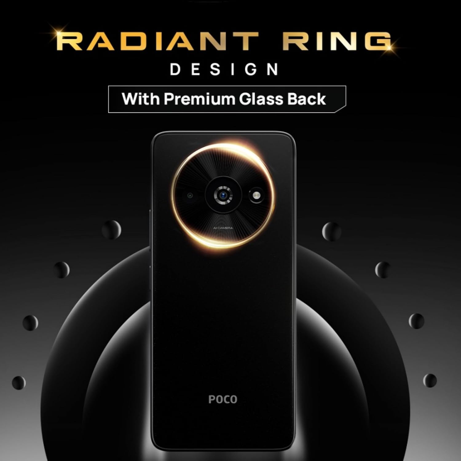 Poco C61 Diamond Dust Black 4GB RAM 64GB ROM