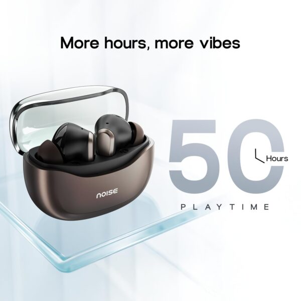 Noise Newly Launched Buds VS601 in Ear Truly Wireless Earbuds with 50H of Playtime, Transparent Case Lid, Quad Mic ENC, Dual Device Pairing, 10Mm Driver, BT V5.3 (Copper Brown)