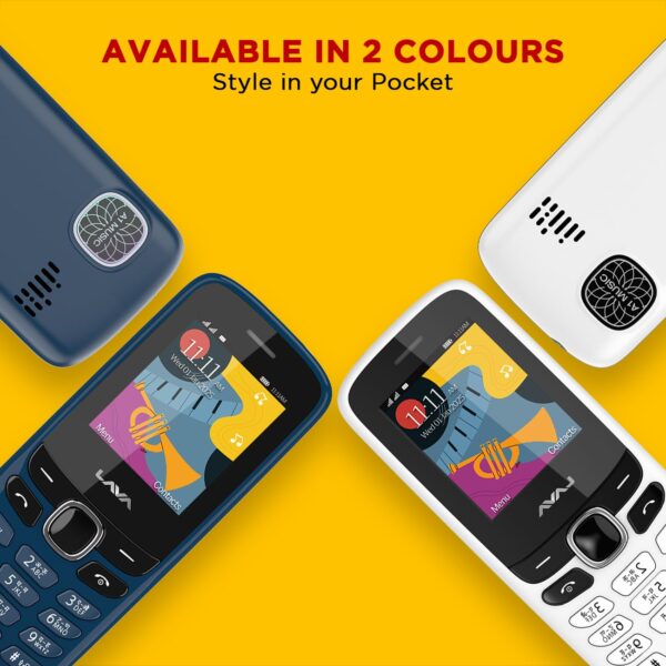 Lava A1 Music(Blue), Bluetooth Support, Smart AI Battery, Military Grade Certified,4 Days Battery Backup, Keypad Mobile