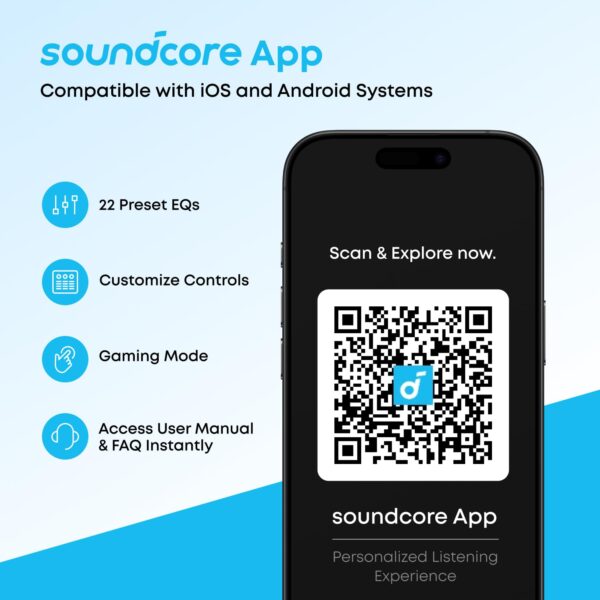 soundcore by Anker R50i VI True Wireless Earbuds, 10mm Drivers with Big Bass, Bluetooth 5.3, 30H Long Playtime, Water-Resistant, 2 Mics for AI Clear Calls, 22 Preset EQs, Customization (White)