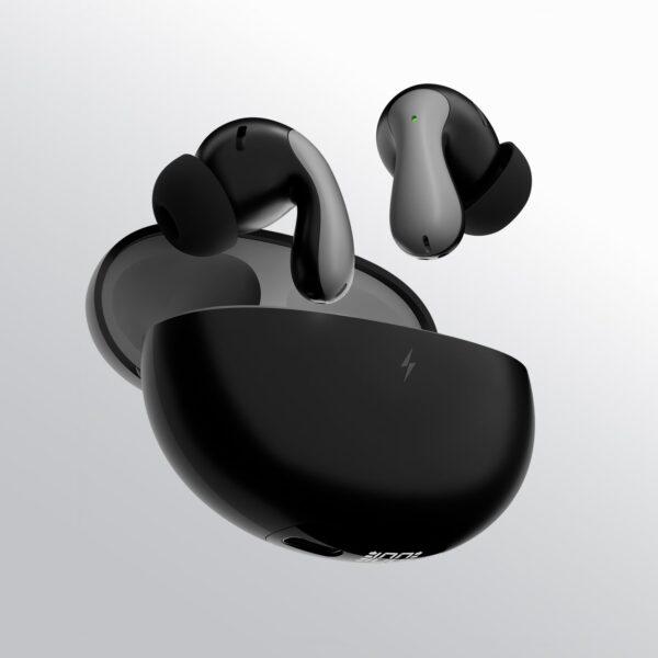 Fire-Boltt Newly Launched Aero Drift TWS Earbuds Custom EQ Wireless Bluetooth 5.4 Music & App Support 50H Playtime Battery Display Fast Charging Case 50ms Low Latency Touch Controls Stone Black