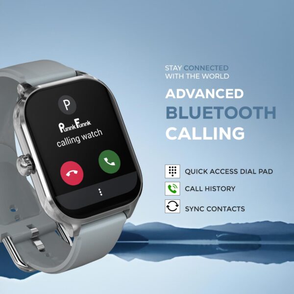 PunnkFunnk H9 Smart Watch 2.01" TFT Display, Bluetooth 5.0 with 100+ Sports Mode, Heart Rate & Blood Oxygen Monitor, Call & Message Reminders Compatible with Android & iOS, IP67 Waterproof(Grey)