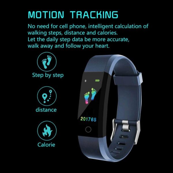 D-115 Smart Fitness Watch front display