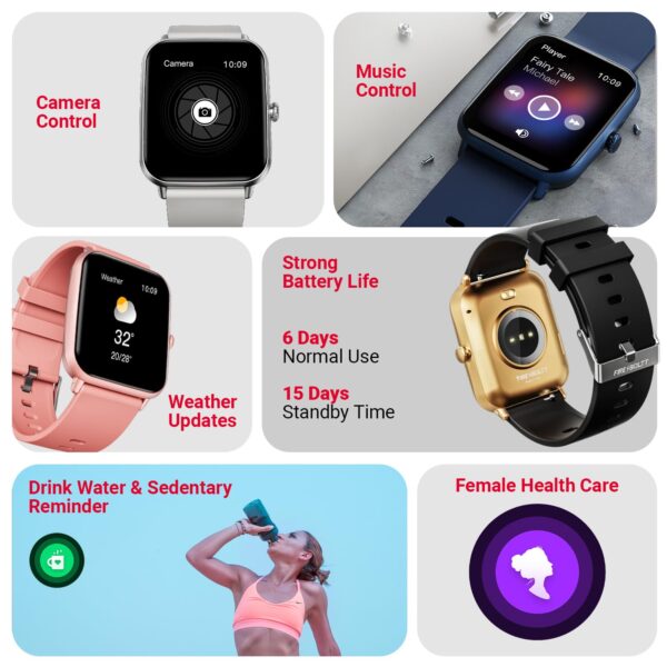 Fire-Boltt Ninja Call Pro Plus Bluetooth Calling Smart Watch, 1.83″ Display, AI Voice Assistant, 120+ Sports Modes, IP67 Waterproof, SpO2 & Heart Rate Monitor Smartwatch for Women - Cinnamon Slate