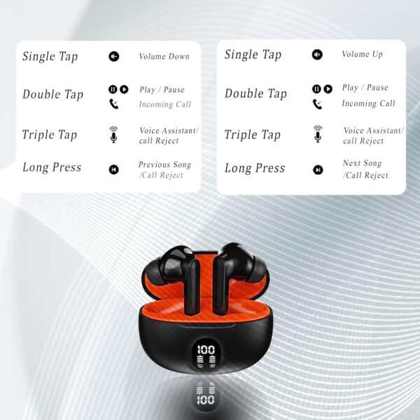 Kratos Cube Ear Buds Wireless with 30H Playtime, Noise Isolation & Clear Calls, Bluetooth Earbuds with Voice Assistant, Ear Buds with Bluetooth V 5.3 & with Type C Fast Charging, IPX4 TWS Earphones