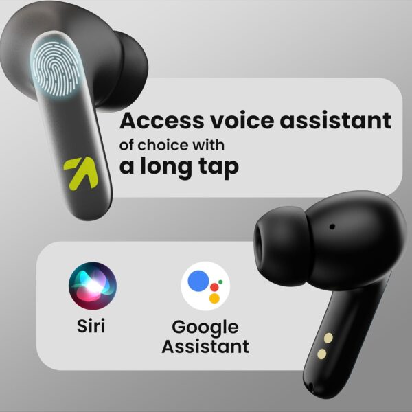 GOBOULT Y1 Pro Ear Buds Wireless 60H Playtime, 4 Mics Calling, 45ms Low Latency Gaming, Made in India,13mm Bass Driver Earbuds Buds TWS Bluetooth Wireless Earphone (Jet Black)