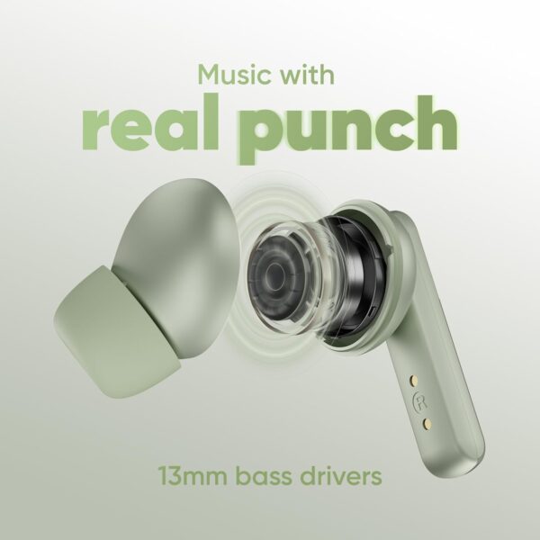 Mivi DuoPods Echo | AI-ENC Calls| IPX 4.0 Earphone Wireless | 13mm Drivers Earbuds | TWS Earphone Wireless with Bluetooth 5.3 | Made in India | 1 Year Warranty | 60 Hours Playtime