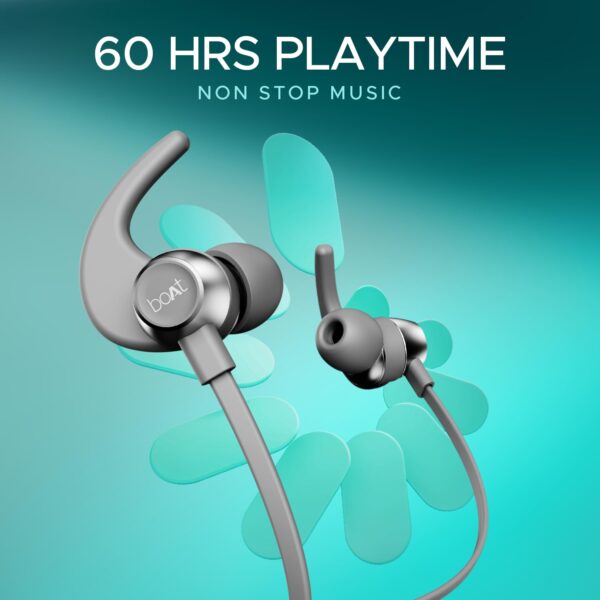 Boat Rockerz 255 Pro+, 60H Battery, Fast Charge, IPX7, Dual Pair,Low Latency,Magnetic Buds, Stream Ad Free Music via App Support, in Ear Bluetooth Neckband, Wireless with Mic Earphones (Cosmic Grey)