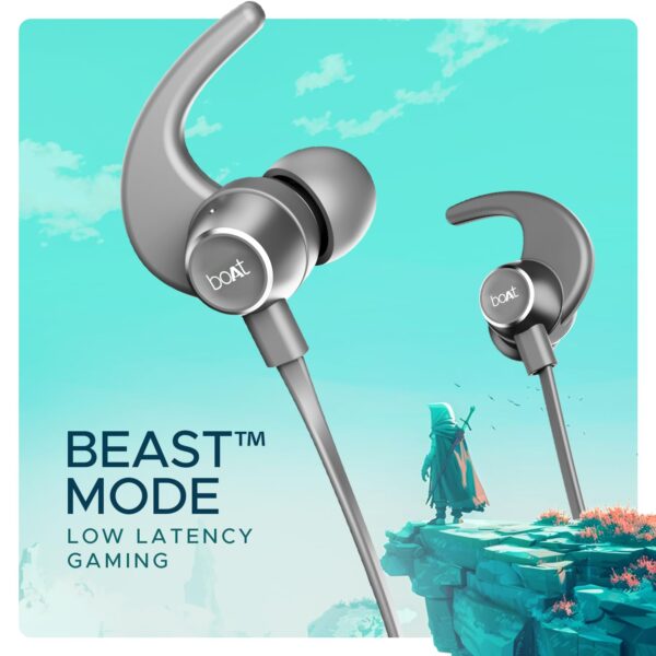 Boat Rockerz 255 Pro+, 60H Battery, Fast Charge, IPX7, Dual Pair,Low Latency,Magnetic Buds, Stream Ad Free Music via App Support, in Ear Bluetooth Neckband, Wireless with Mic Earphones (Cosmic Grey)