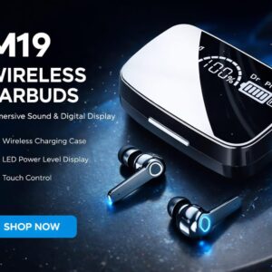 M19 Bluetooth 5.1 Wireless Earbuds with Charging Case