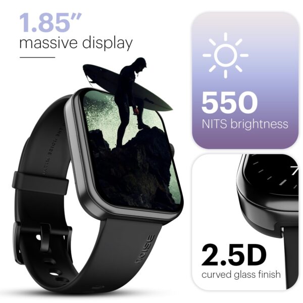 Noise Pulse 2 Max 1.85" Display, Bluetooth Calling Smart Watch, 10 Days Battery, 550 NITS Brightness, Smart DND, 100 Sports Modes, Smartwatch for Men and Women (Rose Pink)