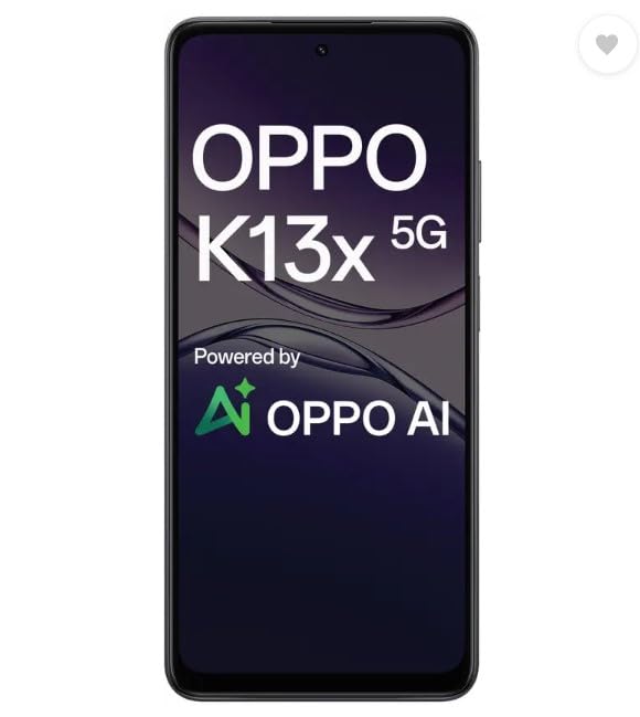 OPPO K13x 5G 6000mAh and 45W SUPERVOOC Charger & AI (Midnight Violet, 128 GB) (8 GB RAM)