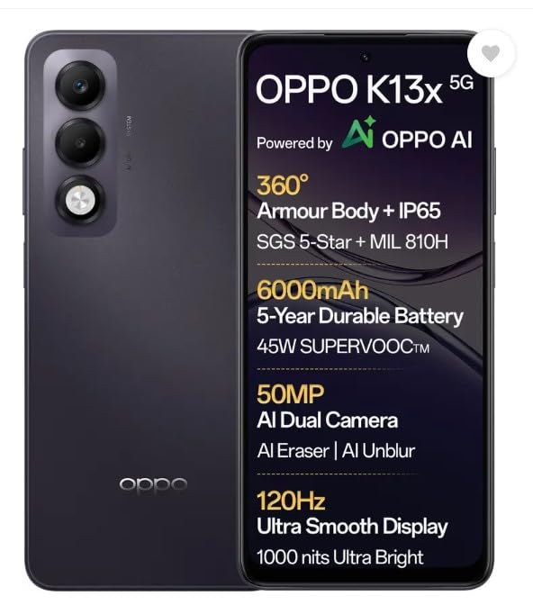 OPPO K13x 5G Midnight Violet 128GB Smartphone