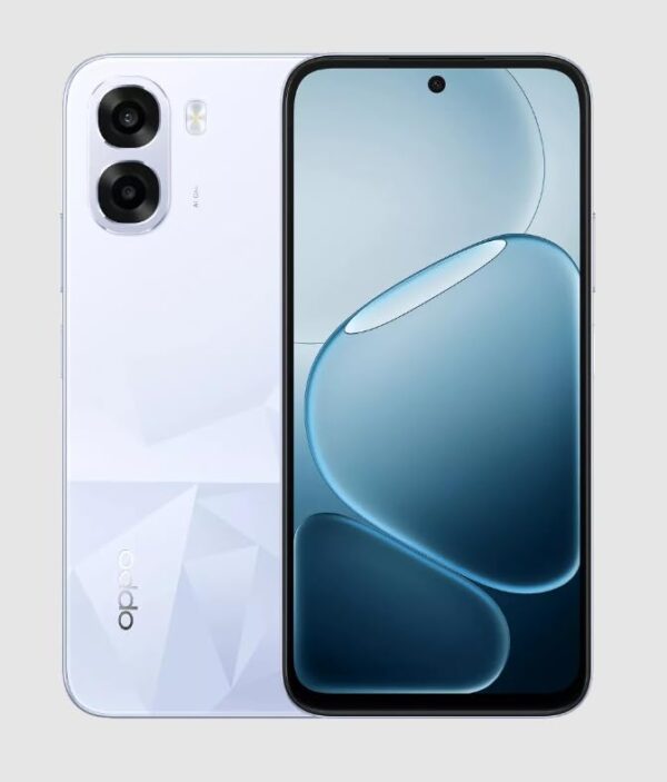 OPPO K14x 5G Smartphone, 6GB RAM, 128GB Storage, ICY Blue, Dual Camera, 48-Month Fluency Protection