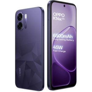 OPPO K14x 5G Prism Violet Smartphone Front View