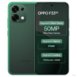 OPPO F33 5G Smartphone Forest Green Front View
