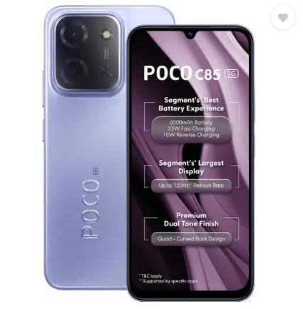 POCO C85 5G Smartphone Mystic Purple