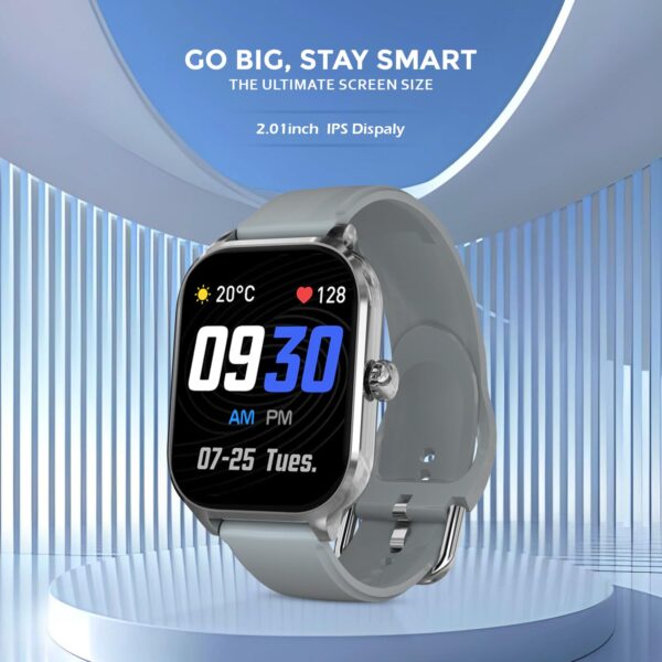 PunnkFunnk H9 Smart Watch 2.01" TFT Display, Bluetooth 5.0 with 100+ Sports Mode, Heart Rate & Blood Oxygen Monitor, Call & Message Reminders Compatible with Android & iOS, IP67 Waterproof(Grey)