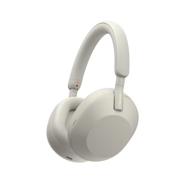 Sony WH-1000XM5 Best Active Noise Cancelling Wireless Bluetooth Over Ear Headphones with Mic for Clear Calling,Battery Life 30 Hours -White