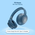 pTron Studio Evo Bluetooth 5.3 wireless headphones side angle view