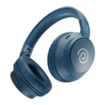 pTron Studio Evo wireless over ear headphones front view blue color