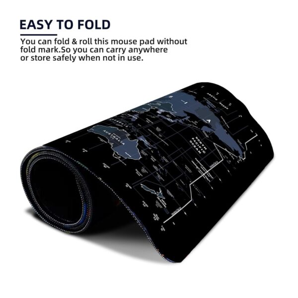 STRIFF World Map Extended Size (800 mm x 300 mm x 2 mm) Gaming Mouse Pad| Desk Mat | Stitched Edges| Non-Slip Rubber Base|Computer Laptop|Keyboard Mouse Pad for Office & Home (World Map)