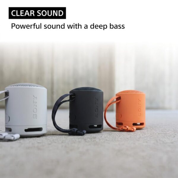 Sony SRS-XB100 Wireless Bluetooth Portable Lightweight Super-Compact Travel Speaker, Extra-Durable IP67 Waterproof & Dustproof, 16 Hrs Batt, Versatile Strap, Extra Bass & Hands-Free Calling-Orange