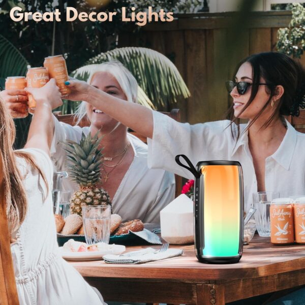 JYX Speaker with Mic System for Singing, Portable Bluetooth Speakers with Dazzling Light and 2 Wireless Mics for Adults, Mini Karaoke Set for Home, Birthday Gifts Toys for Party (Colorful+2 Mics)