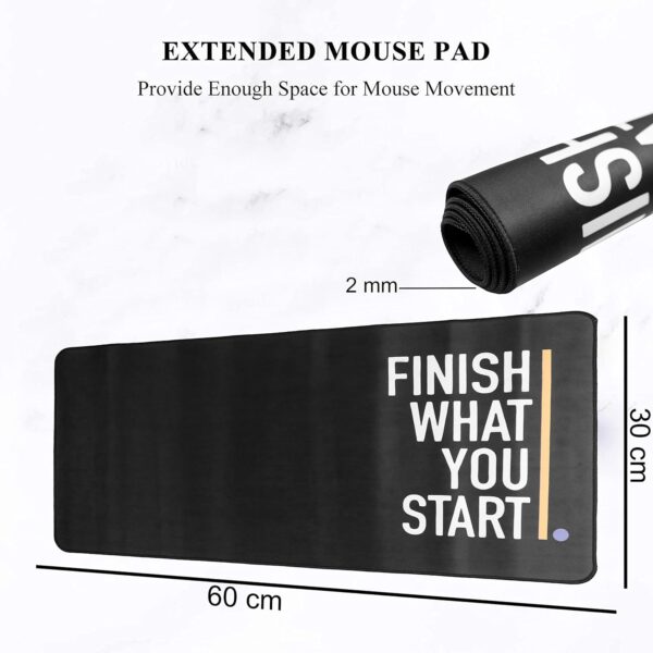 Seagull flight of fashion Large Extended Mouse Pad XXL with Non-Slip Rubber Base, Stitched Edge Mouse Mat for Laptop, Computer & Desk - 60 x 30 x 0.2 cm - Finish What You Start Quote